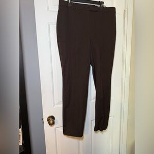 Talbot High Waist Straight Pants Brown Size 16 Curvy NWT Stretch Work Dress